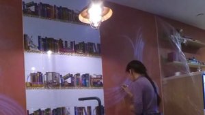 Круто оформили в частном интерьере. Граффити Россия