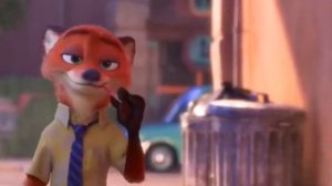 лис Ник Уайлд идет под замедленный алор он данс