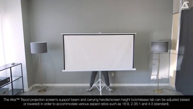 AKIA Screens® Tripod Portable Projector Screen Product Video смотреть онлайн