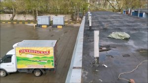 Монтаж слива на гараже