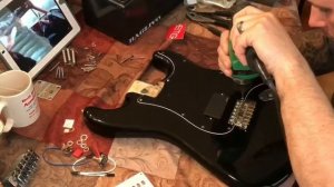$40 Fender Squier Strat gets some upgrades. EMG GFS Ernie Ball