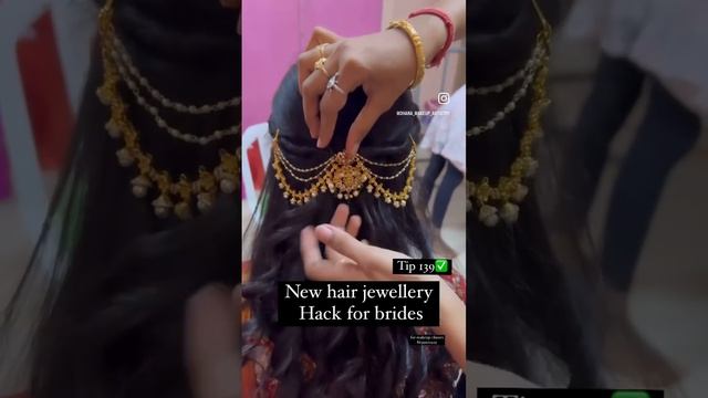 hairstyles #hair #hairjewellery #hairjewelry #bridal #hairstyles new hair jewellery hack with earin