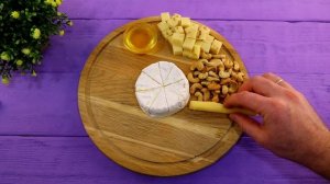 СЫРНАЯ ТАРЕЛКА с ОРЕХАМИ. Тарелка закусок к вину