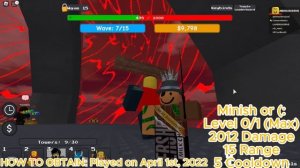 Minish Tower Review (Brick Defense) On Roblox