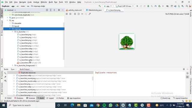 How to fix Duplicate resources Launcher icon Android studio смотреть онлайн