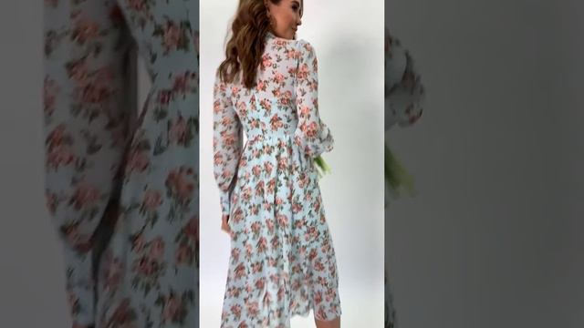 Платье с цветочным принтом смотреть онлайн
