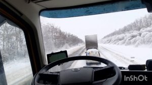 Дальнобой зимой. м7 стоит. Получил Volvo. #дальнобой