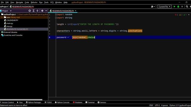 Python tutorial : How to create a random password generator using python for beginners