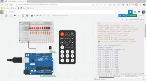 how to control led using remote control on thinkercad