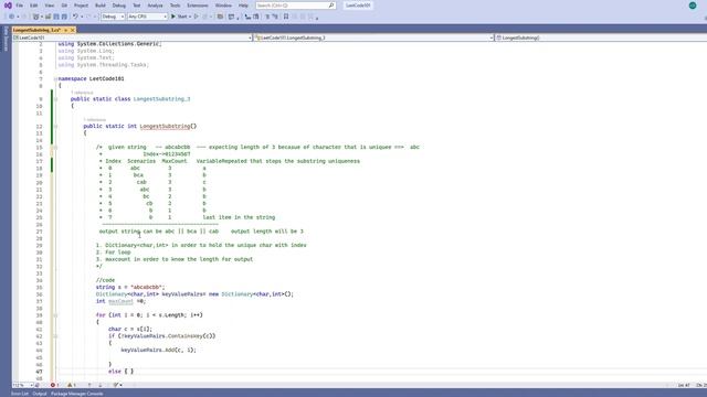 Longest Substring Without Repeating Characters|Leetcode 3|C#|Java| смотреть онлайн