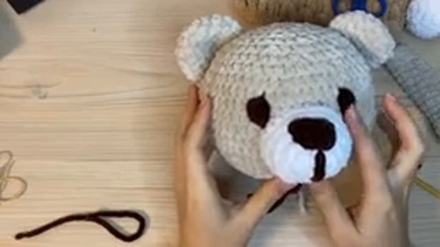 Мягкая игрушка Пижамница Мишка крючком