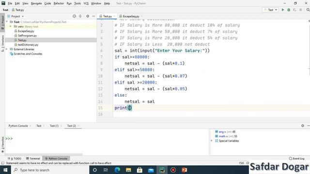 Python Program Calculate Net Salary | Python Tutorial for Beginners