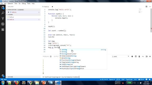 Lesson 3: Angular - TypeScript Basics смотреть онлайн