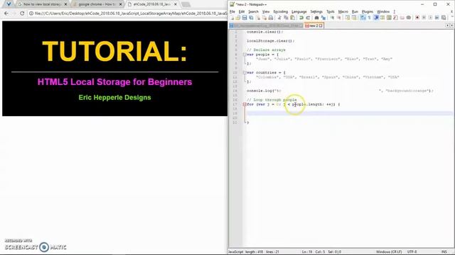 JavaScript Tutorial: Mapping ES6 arrays with HTML5 Local Storage