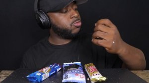 ASMR EATING CHOCOLATE ICE CREAM BARS.  MUKBANG   (NO TALKING)