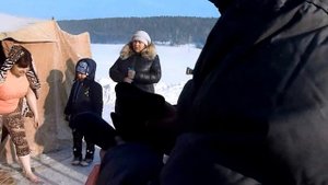 Купание в иордане в пруде в д Лыловщина (р.Урик)