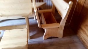 Кухонный уголок под старину из дерева своими руками