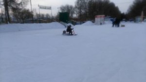 Снегокат с мотором покатушки