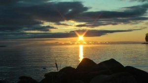 Красивый рассвет. Онежское озеро м. Сайнаволок. (Релакс)