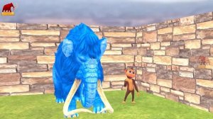 Monster Lion Mammoth Chase Funny Monkey Escape from Maze Game Temple Run Zombie Mammoth Saves Monke