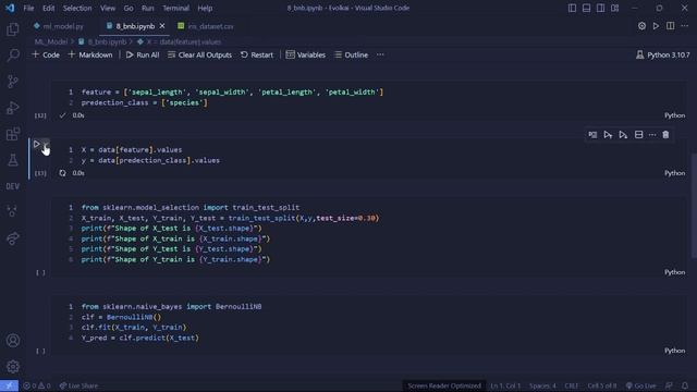 Bernoulli NB Code and Working Explanation in Hindi