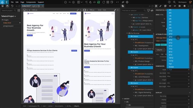4. Services Section - Creating a Fantico TailwindCSS Landing Page