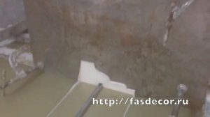 Чем покрывается фасадный декор из пенопласта? Армирование пенопласта напылением.