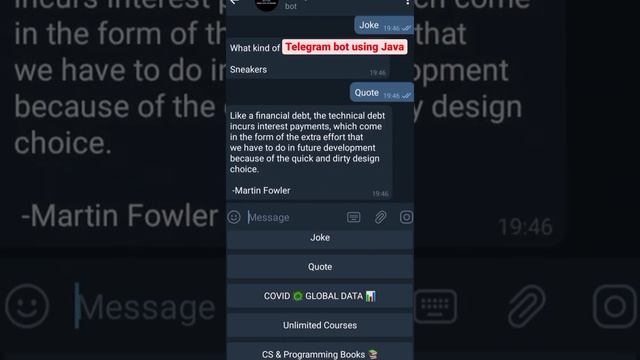 Telegram bot ?Using Java /Java
