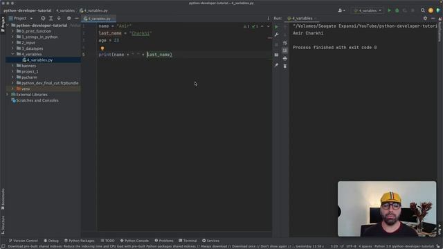 5. Variables in Python: [Python Developer Course] смотреть онлайн