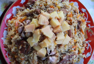 Настоящий узбекский плов с айвой