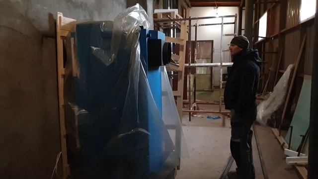 Пелетный котел zota 63квт, дымоход 250мм, отапливаем производство. смотреть онлайн