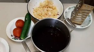 Свекольный холодник с колбасой