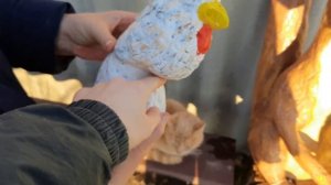 Петушок из цемента.  | DIY | Скульптура петушка для сада, дачи | Поделка на забор
