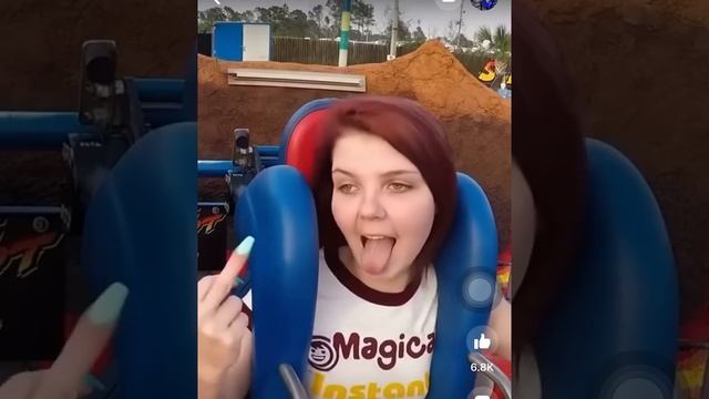 Girl passes out from slingshot ride смотреть онлайн