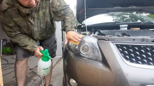 Как отполировать фары в гаражных условиях за 200 рублей.!!! смотреть онлайн
