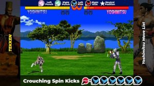 YOSHIMITSU MOVE LIST - Tekken 1