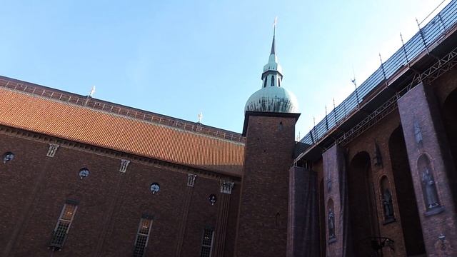 Швеция Стокгольм достопримечательность ратуша смотреть онлайн