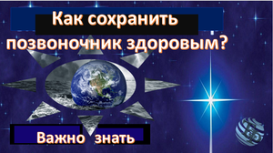 Как сохранить позвоночник здоровым?