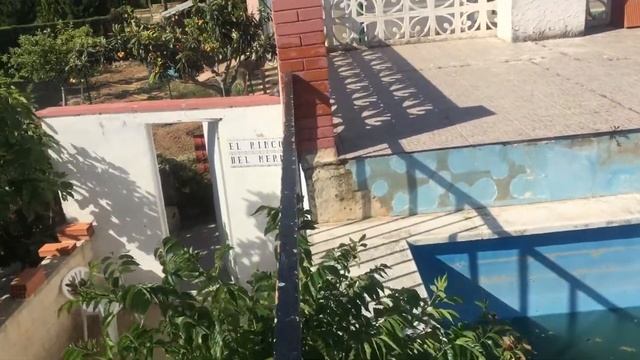 Большой бассейн надо чистить... Испания, Лириа. Частный дом с участком (11соток). 18.05.2017, 11:11 смотреть онлайн