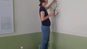 Рисуем дерево на стене)) Легко и просто.