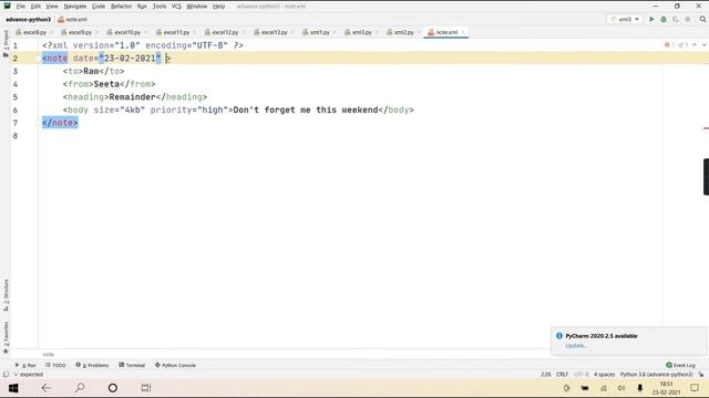 Advance Python Lecture 2 (XML Handling in Python)