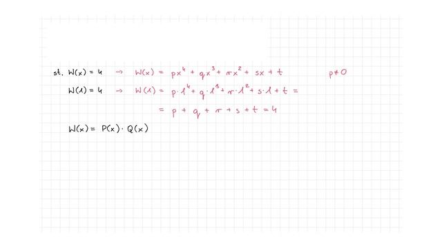 [8.157/s.242/ZR2] Wielomian W(x) jest czwartego stopnia, a suma wszystkich jego współczynników смотреть онлайн