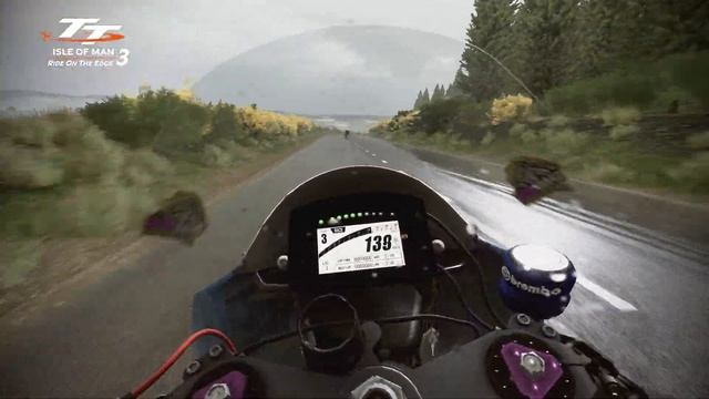 TT ISLE OF MAN: RIDE ON THE EDGE 3 PS5 4K 60 FPS Realistic Gameplay - Rain Effect Test