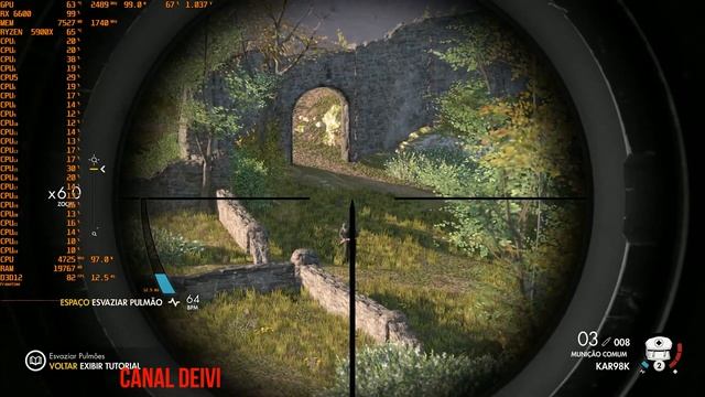 Sniper Elite 4 RX 6600 + R9 5900X + 64GB RAM CL16 Teste/Gameplay смотреть онлайн