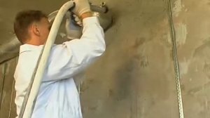Работа с гипсовой машинной штукатуркой КНАУФ МП 75