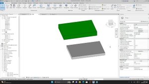 Плита и отверстие. Задаем уклон плите в ревите