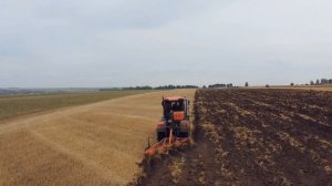 Плуг ИП Сергиенко А.Г. ПС-6/50 с трактором Кировец К-525 в Яльчикском районе, (КФХ Головин Б.П.)