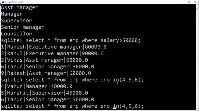 SQLite Tutorial #13: Filter data(DISTINCT,LIKE,IN,NOT IN,BETWEEN) in SQLite смотреть онлайн