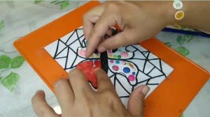 Витраж из пластилина - бабочка