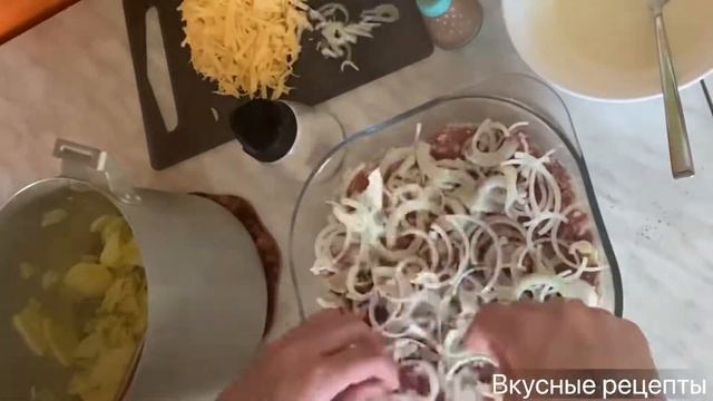 КАРТОФЕЛЬНАЯ ЗАПЕКАНКА С ФАРШЕМ! Что приготовить на обед или ужин #запеканкасфаршем #запеканка